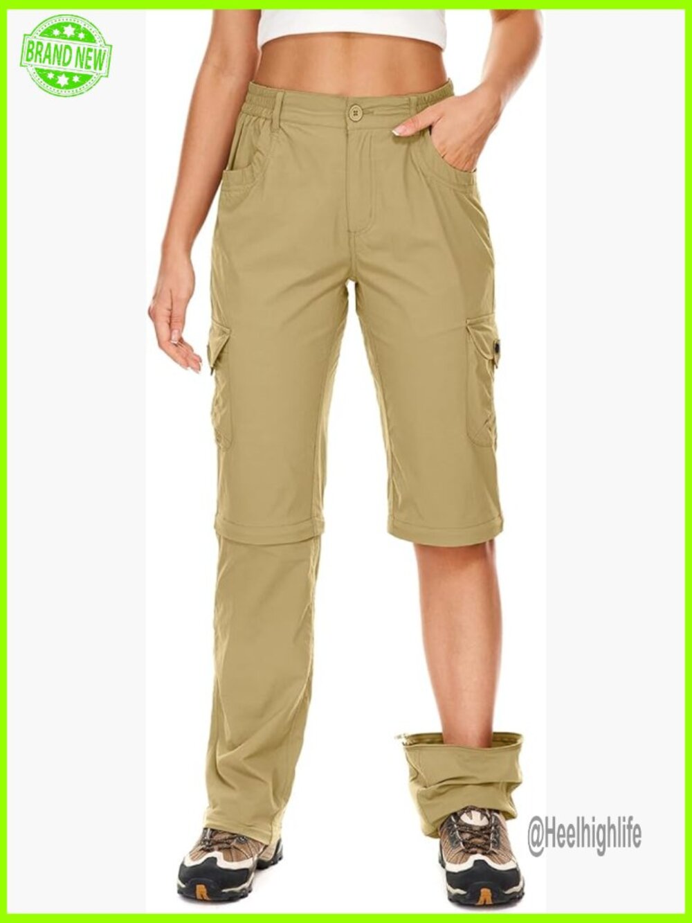 Women's Convertible Hiking Pants Quick Dry Zip Off Cargo Travel Outdoor